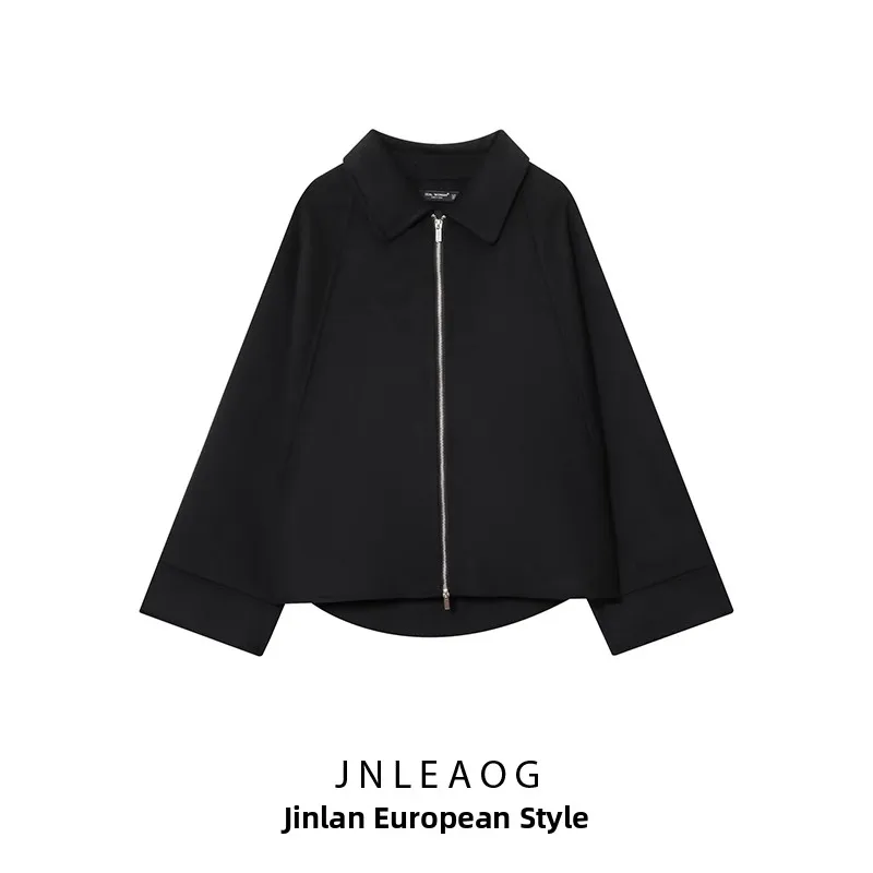 

JNLEAOG женская модная куртка на молнии из смешанного волокна, осеннее новое поступление, подходит для подставки из полиэстера, полиэфирного волокна 00%