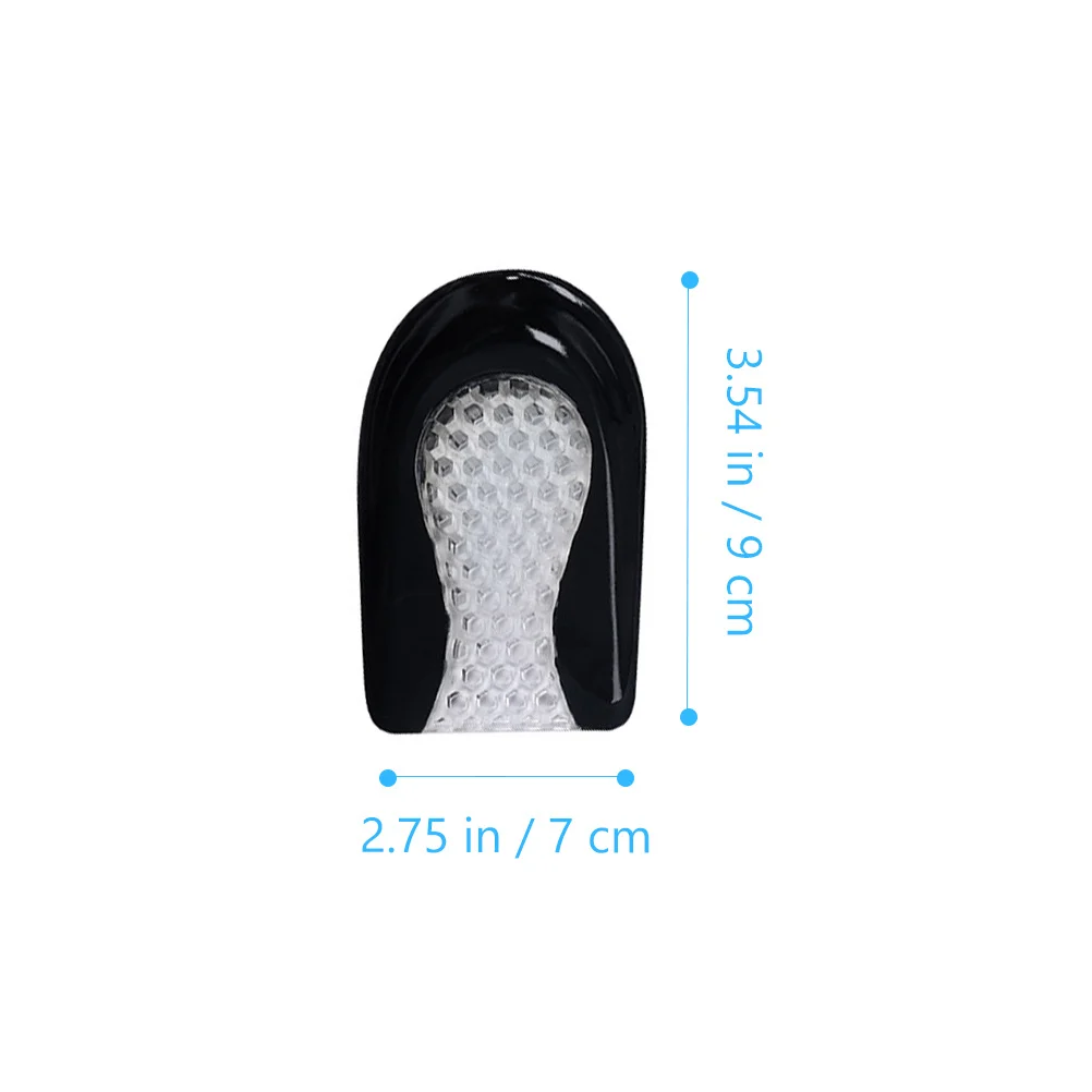 2 قطعة منصات العسل تنفس نصف حجم إدراج للأحذية الرياضية كعب أسود لتخفيف الآلام وسادة وسادة للأحذية #2