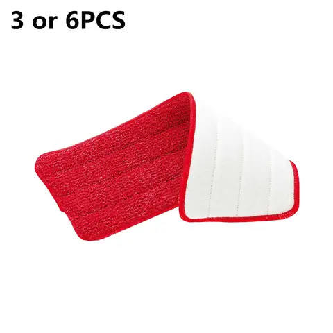 3 or 6PCS Replacement Wet Mopping Microfiber Pad for Rubbermaid Reveal Spray Mop (FG1M1900RED)
