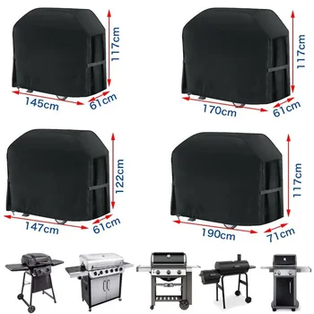 Heavy Duty BBQ Grill Cover for Outdoor Grilling Waterproof Weather Resistant Uv and Fade Resistant Gas Grill Cover with Velcro Straps
