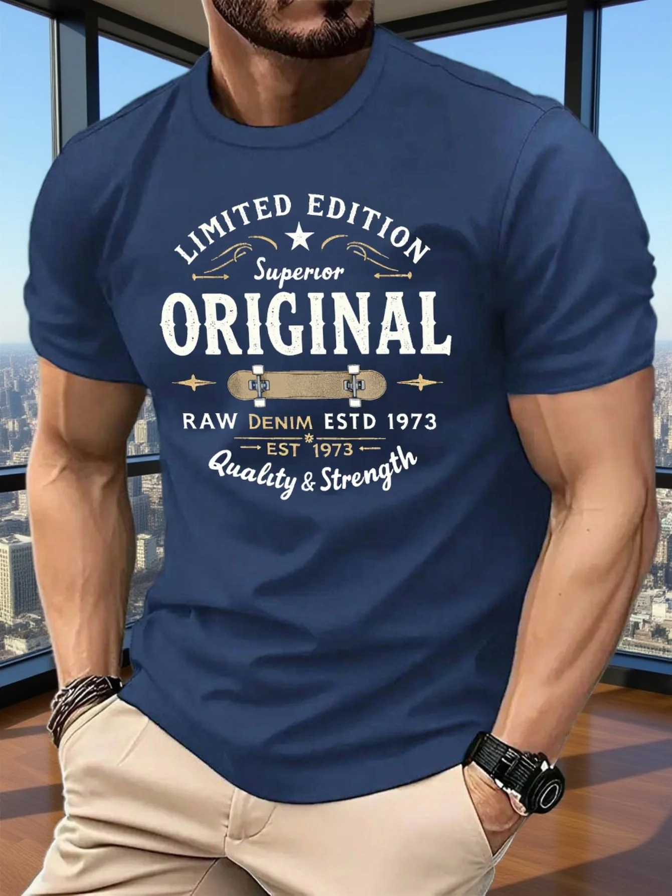 Camiseta Masculina Premium de Algodão 100% Macio com Estampa Retrô de Skateboard Edição Limitada, Perfeita para Dias de Skate no Verão