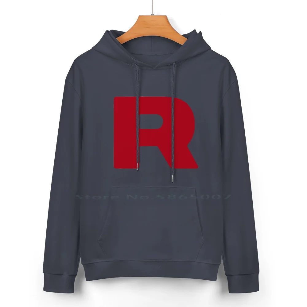 Team Rocket Grunt Cotton Hoodie Sweater 24 Colors Team Rocket Red Blue Green Yellow Gold Silver Crystal Heart Gold Soulsilver