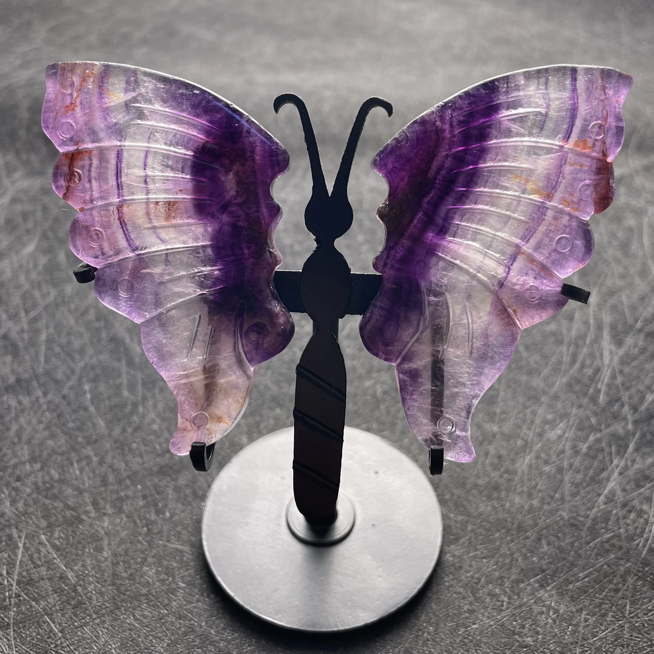 Natural Crystal Butterfly Fluorite Wing Rock Decoration Rough Polished Quartz Stone Healing