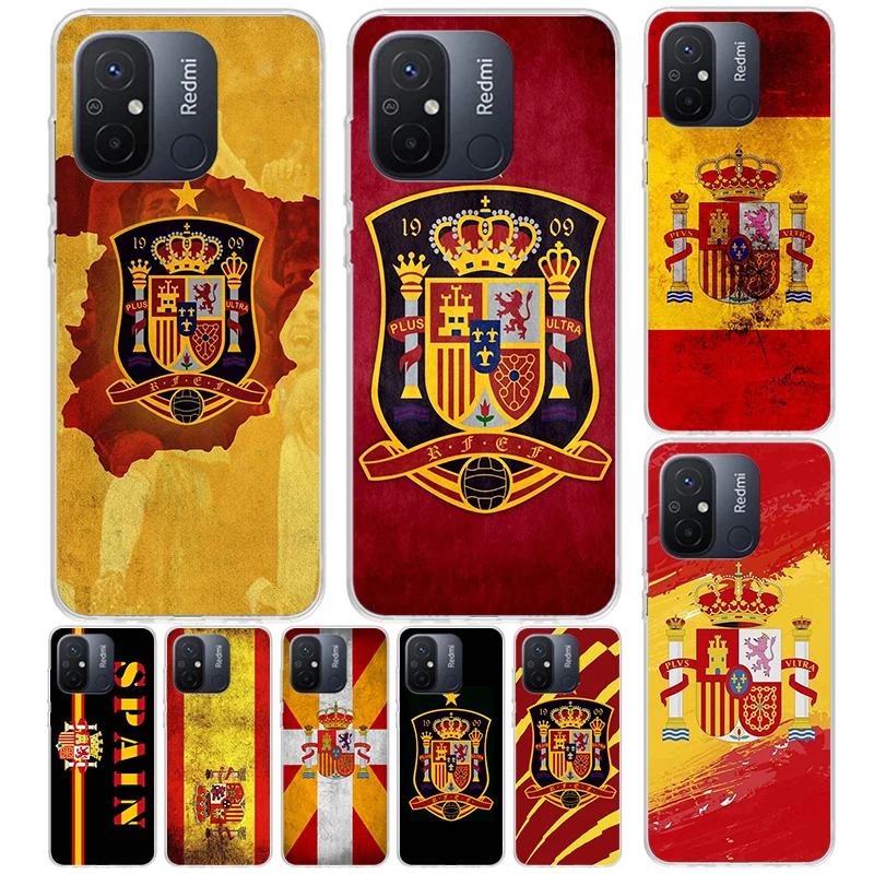 Spain Coat Of Arms Flag Cover For Xiaomi Redmi 12 12C 10 10C 9 9C 9T 9A Phone Case 10A 8A 8 7A 7 6A 6 Pro K60 K20 K40 S2 Print C