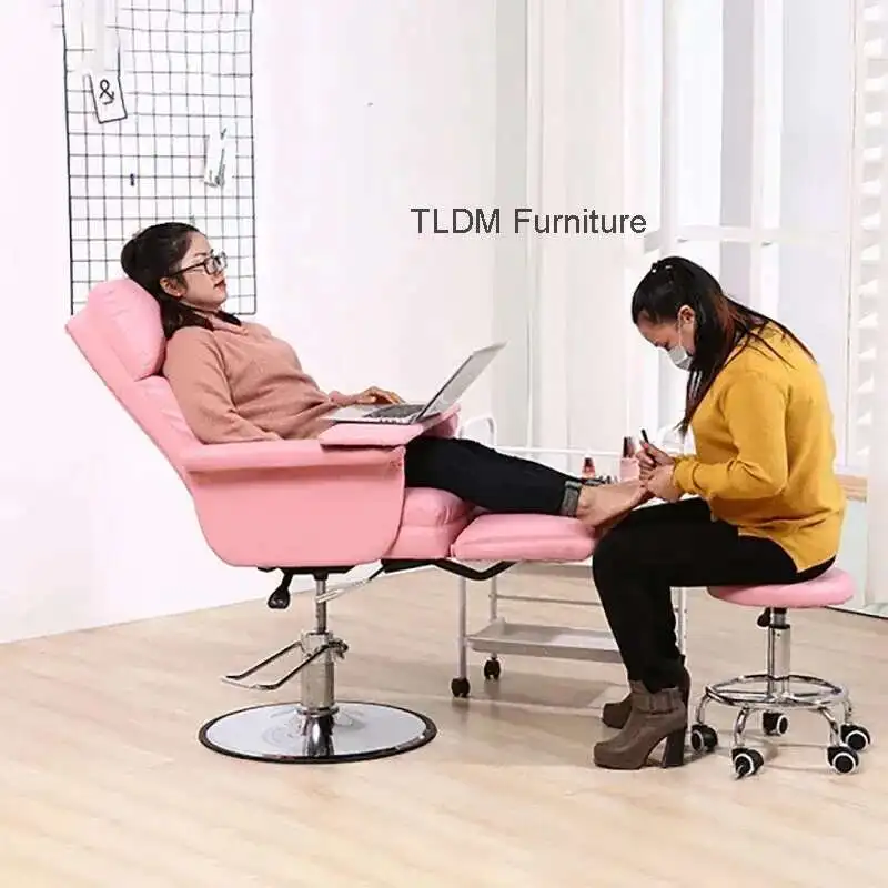 

Professional Barber Chairs Designer Reclining Beauty Chair Luxury Salon Furniture Beauty Salon Lift Eyelash Nail Art Sofa Chair