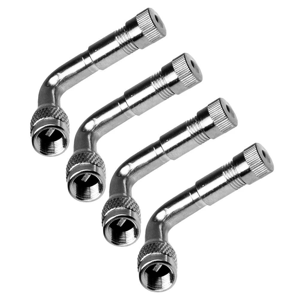 

4Pcs 90 Degree Brass Air Tyre Valve Stem Extension Adapter for Car Truck Motorcycle Easy Inflate Check Valve