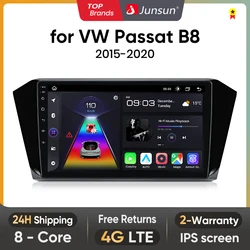 Junsun-Radio Multimedia con GPS para coche, reproductor con Android 13, IA, CarPlay inalámbrico, 4G, DSP, RDS, para VW, Volkswagen, Passat B8, 2015, 2016, 2017 - 2020