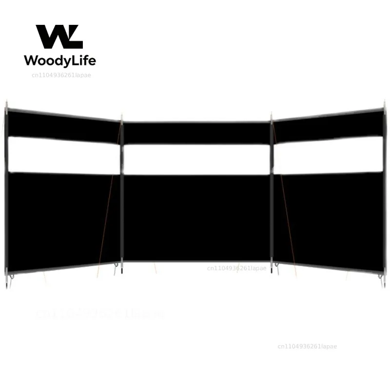 Outdoor Windbreak Tarpaulin Camping Screen Portable Barbecue Wind Shield Extra-Long Oversized Private Space Windproof Wall
