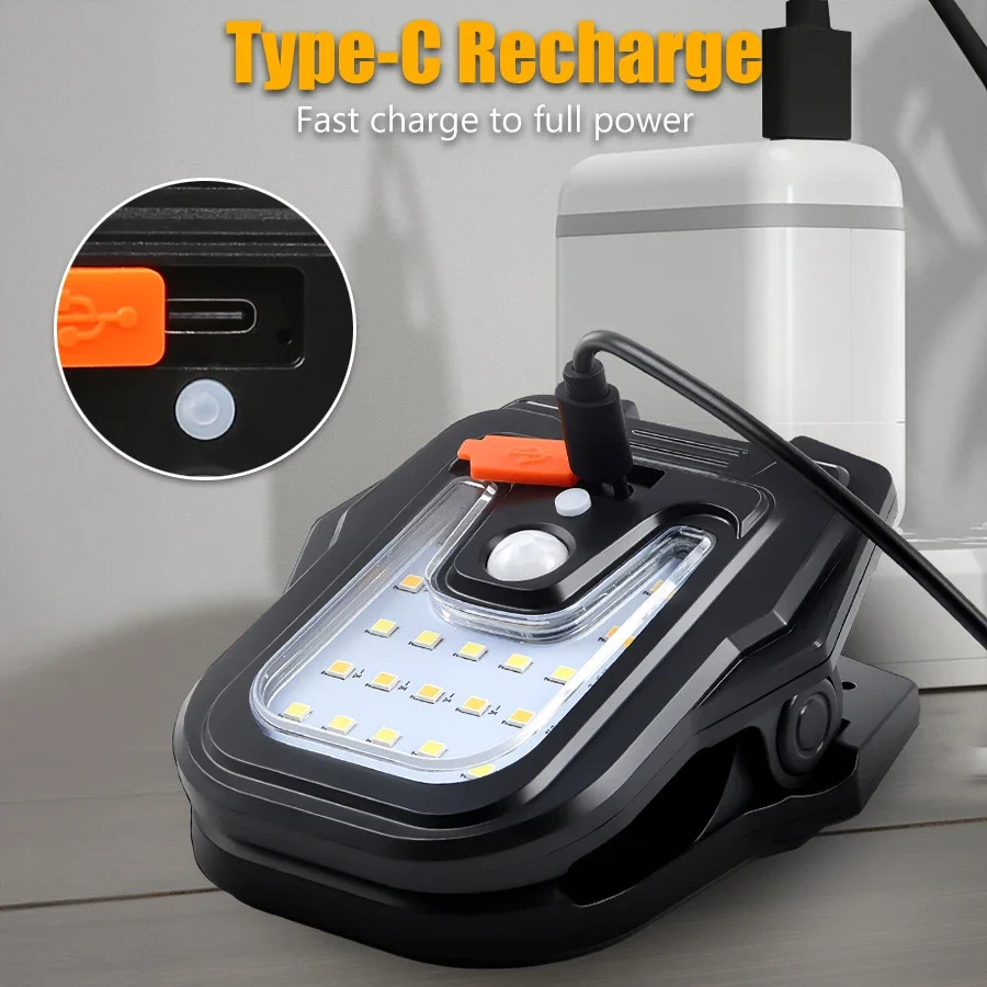 جديد LED الشمسية حديقة أضواء في الهواء الطلق كليب ضوء مقاوم للماء محس حركة التخييم مصباح قابلة للشحن لتزيين جدران المناظر الطبيعية #6