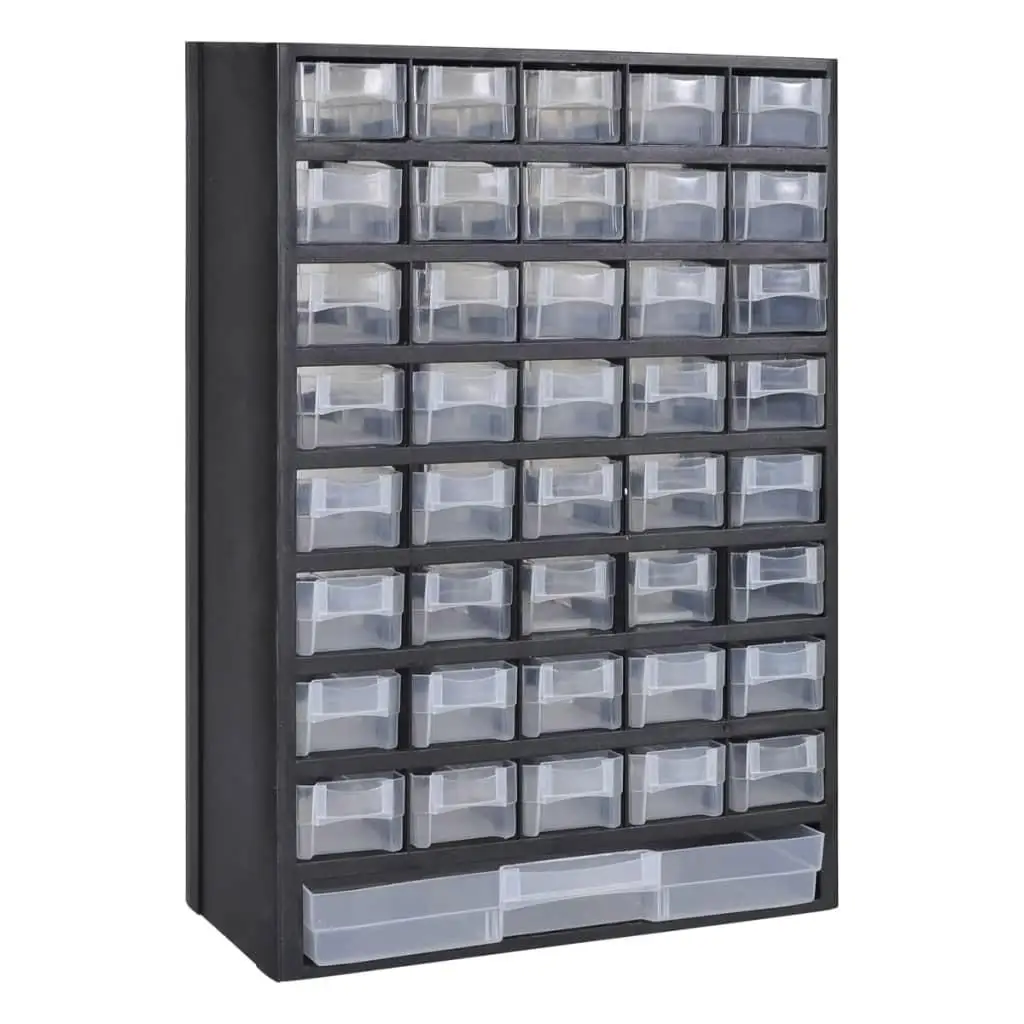 41-Drawer Plastic Storage Organizer - Versatile Tool Box for Home, Office & Crafts