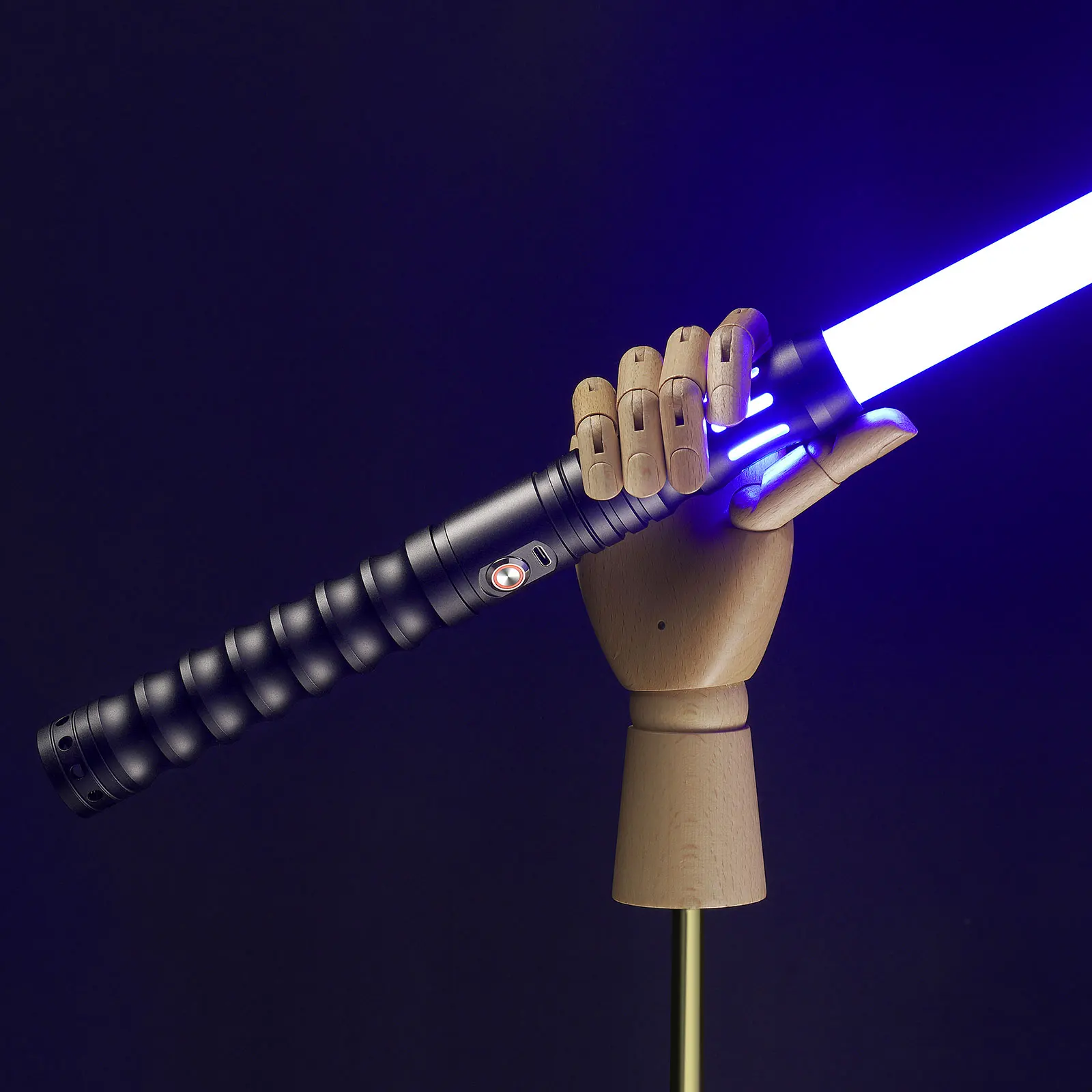 RGB Glatte Schaukel Lichtschwert 12 Sets Sound Effekte Schwere Dueling Laser Schwert 15 Ändern Farbe Kraft FX Blaster FOC Lock up