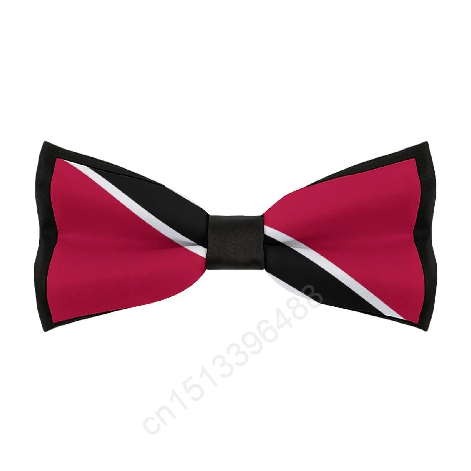 

New Polyester Trinidad And Tobago Flag Bowtie for Men Fashion Casual Men's Bow Ties Cravat Neckwear For Wedding Party Suits Tie