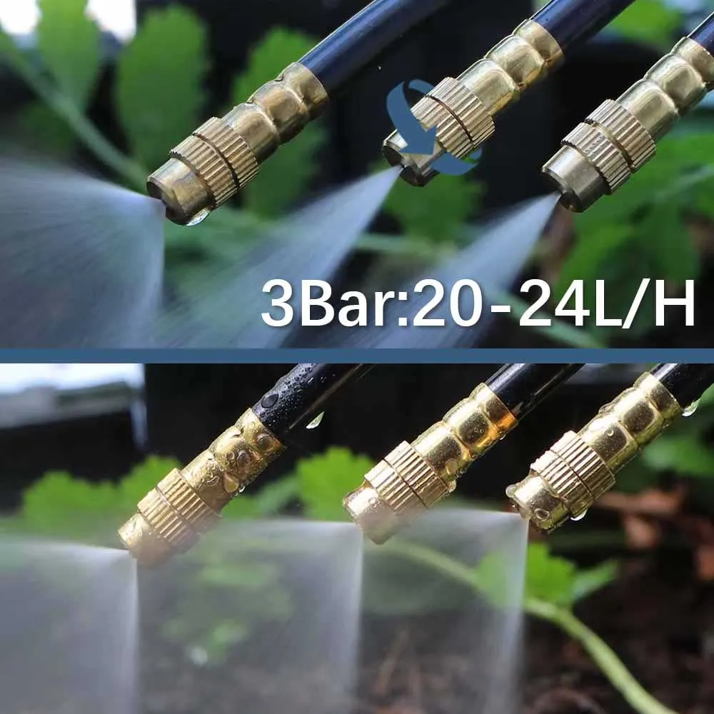 60w Self-priming Pump Misting Cooling System Check Valve Smart Timer 360° Bend Nozzle Atomizer Sprayer Outdoor Garden Irrigation