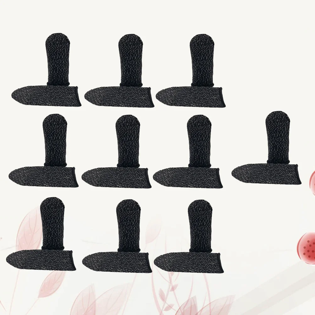 

20Pcs Elastic Finger Cots for Mobile Phone Game Anti-Sweat Screen Touch Cover Fast Dry Gaming Accessory Black Edge
