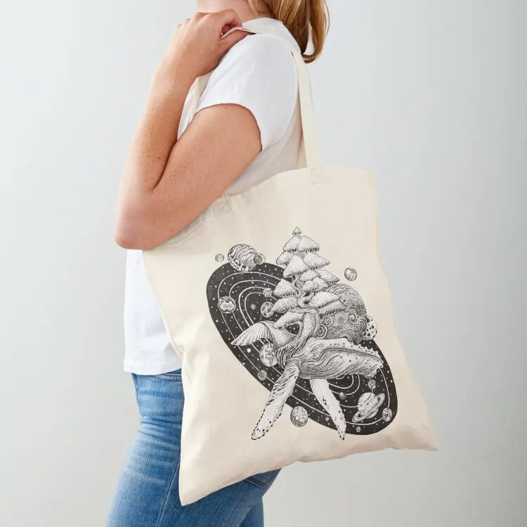 

Space Whale Tote Bag Women's shopper bag hand bag ladies shoping reusable shopping bags