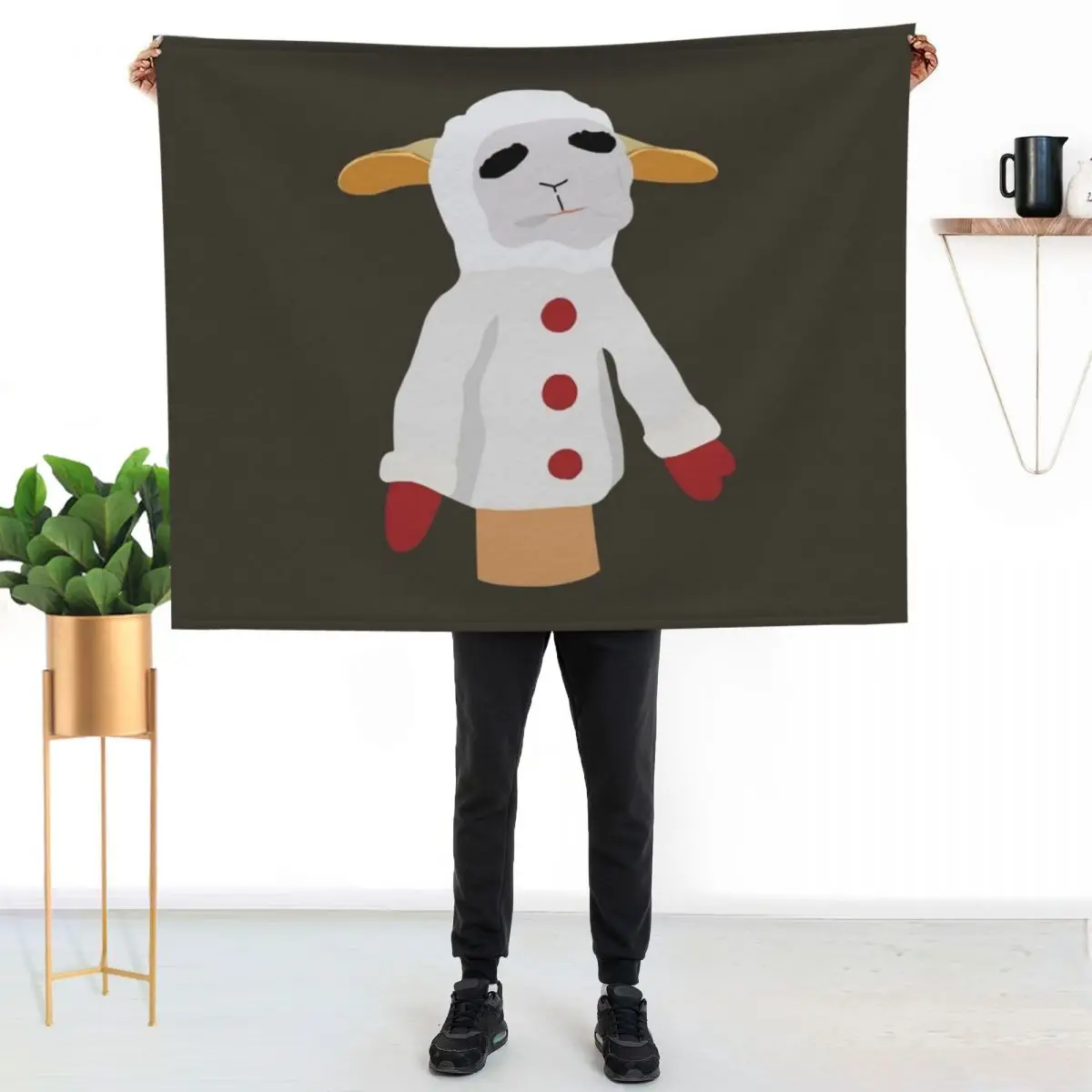 Lamb Chop, I Love This, Best, For You, Women Gift, Good Idea Throw Blanket christmas gifts Flannel Retros Softest Blankets