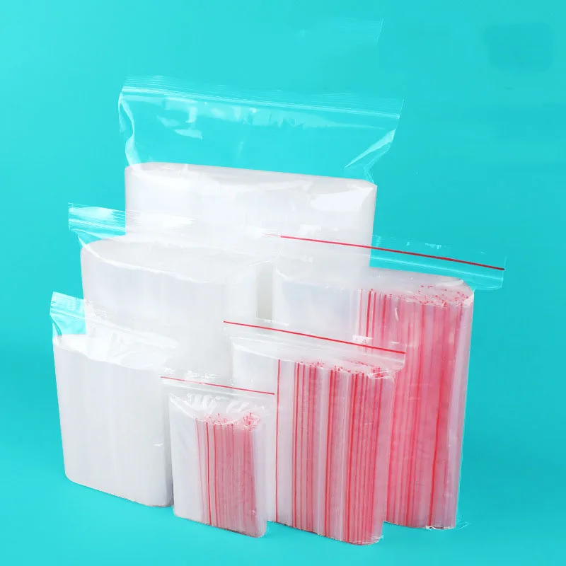 10pcs/lot Thick Small PE Ziplock Bag Jewelry Self Sealing Zip Lock Plastic Bags Transparent Zipper Sealed Clear Storage Pouches