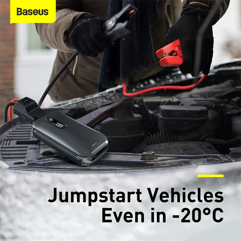 Baseus 20000mAh Car Jump Starter Power Bank 2000A 10000mAh Car Battery Charger Auto Emergency Booster Starting Device Jump Start