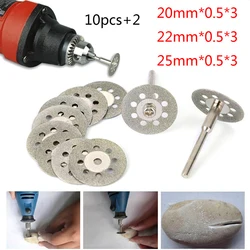 Abrasive Diamond Cutting Disc Set for Dremel Rotary Cutter Circular Saw Blade Grinding Wheels Disk with Mandrel Power Tools Kit