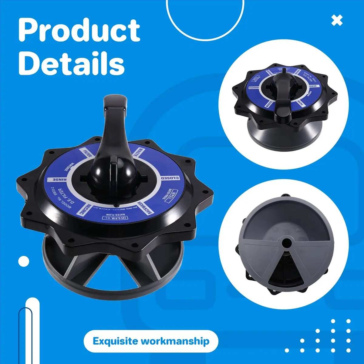 Kit de Repuesto de Válvula Multipuerto de 2 Pulgadas X08A R0443900 para Válvulas de Retrolavado de Montaje Lateral Multipuerto Z