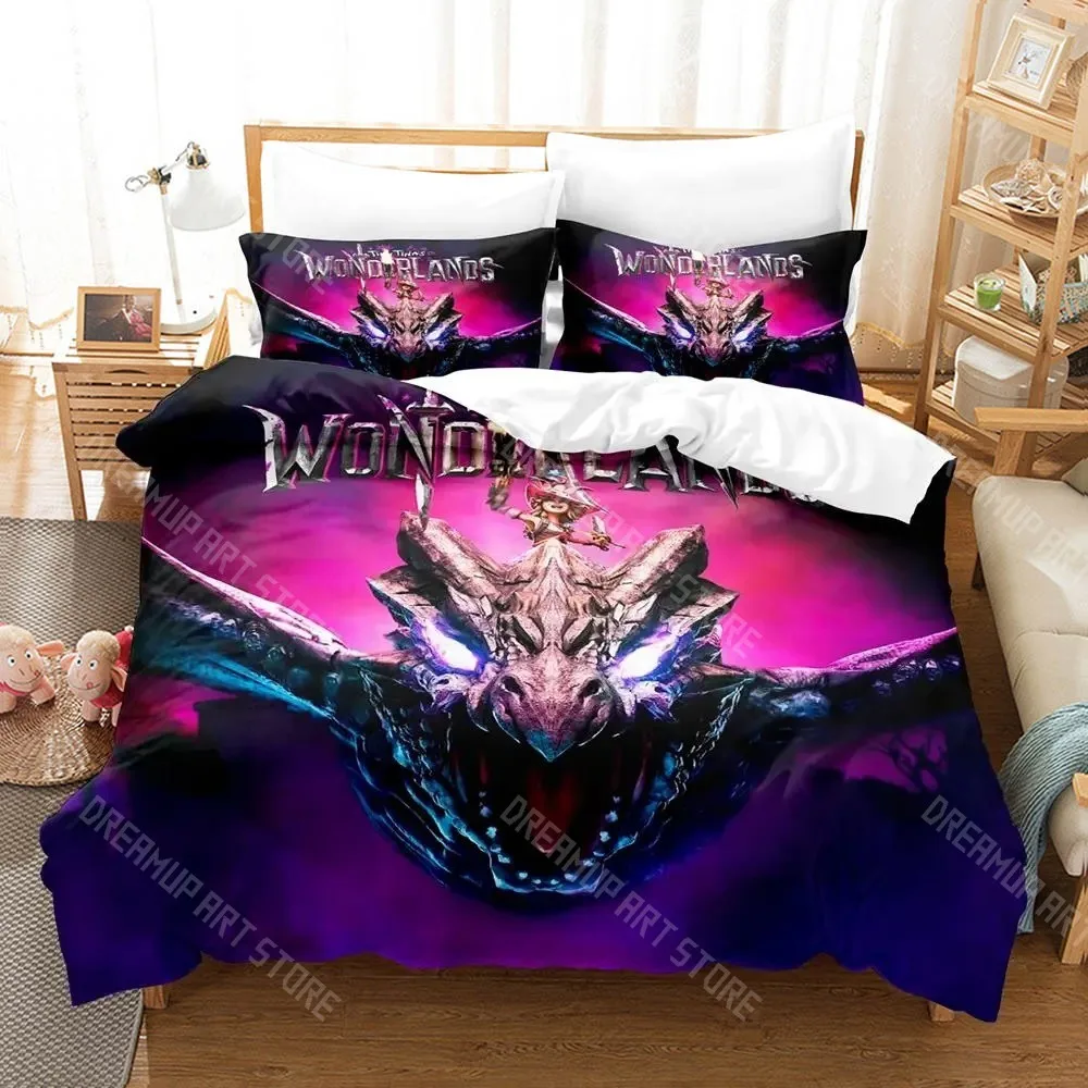 3D Printed Tiny Tina's Wonderlands Bedding Set for Boys Girls Duvet Cover Pillowcase Twin Queen King Full Single Double Sizes
