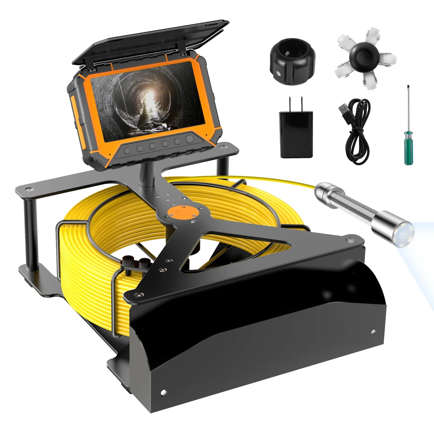 SYANSPAN 5Inch HD1080P Screen Pipe Camera 32GB DVR Video Recording,Sewer Drain Endoscope IP68 Waterproof for Pumbling Inspection