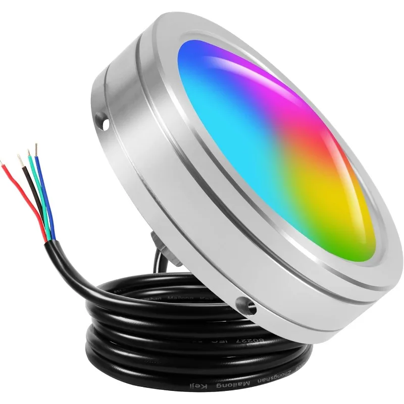 

home.IP68 Underwater 1/2in Standard Boat Drain Plug Light, No Holes to Drill! Marine Color Underwater Boat Fishing Pool Light