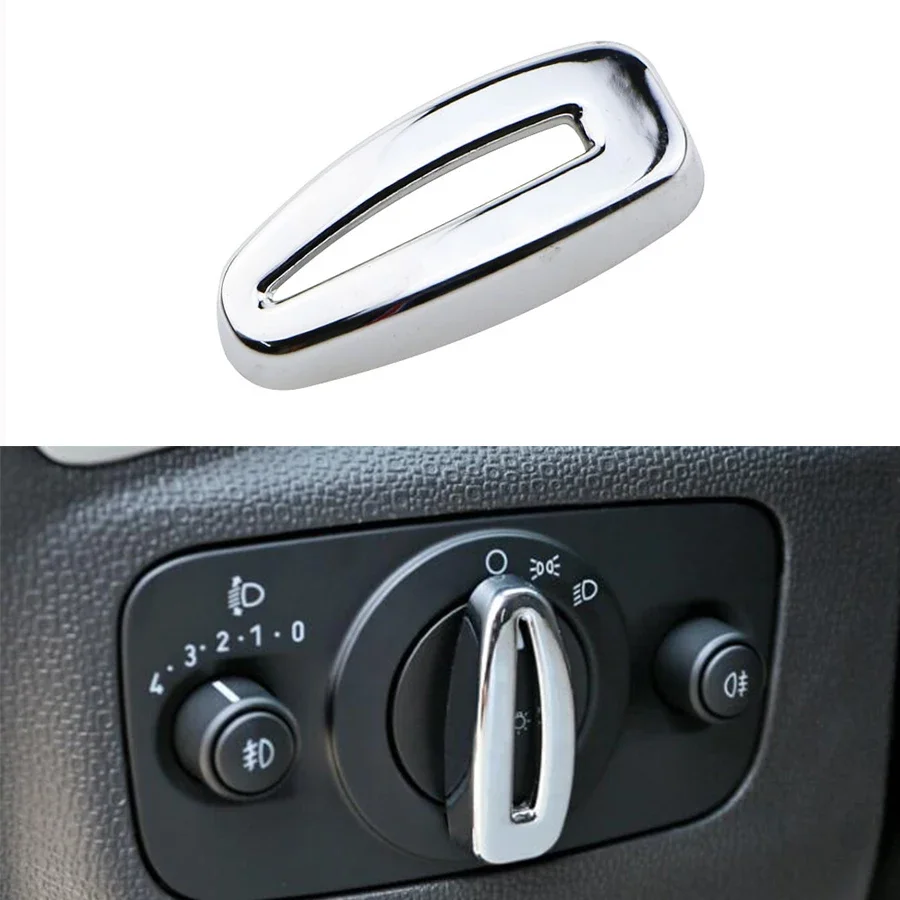 Car Headlight Switch Knob Cover Decorative Sticker for Ford Fiesta Ecosport 2009 - 2012 2013 2014 2015 2016 2017