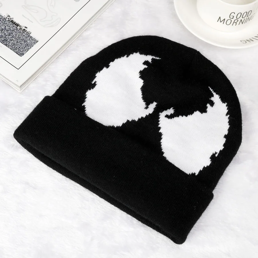 Fashion Movie Venoms Winter Warm Hat Elastic Cotton Beanie Black Mask Beanies Cosplay Costume