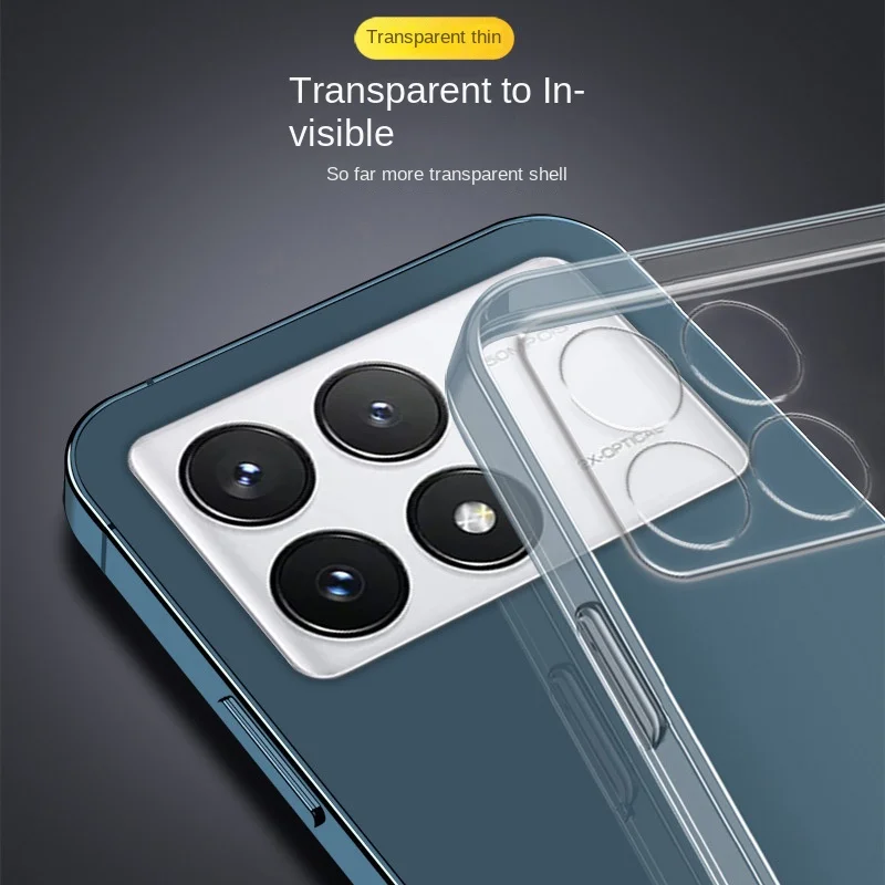 Ultra Thin Silicone Clear Case For Xiaomi POCO X6 X5 X4 X3 M6 M4 F6 F5 F4 Pro 4G 5G GT C65 Transparent Soft Back Cover