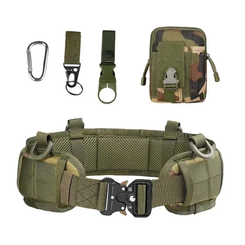 5 in 1 Tactical Suit Adjustable Belt Air-soft Outdoor Work Men's Molle Combat Belt Combat CS Hunting Paintball Filled Belt