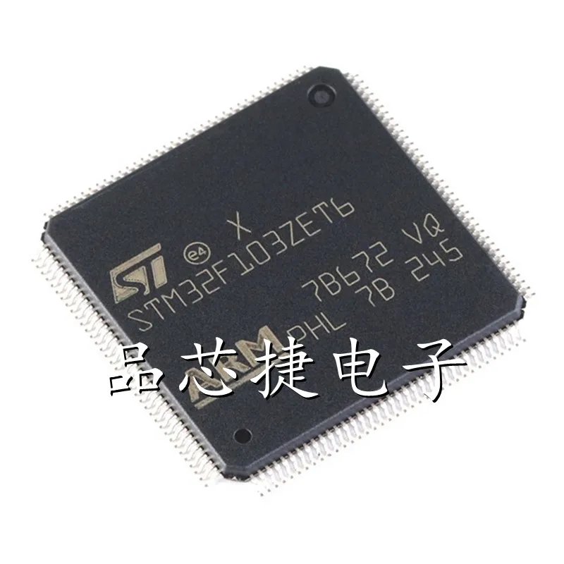 5pcs/Lot STM32F103ZET6 LQFP-144 32-Bit ARM MCU With 512KB Flash, USB, CAN, 11 timers, 3 ADCs, 13 Communication Interfaces