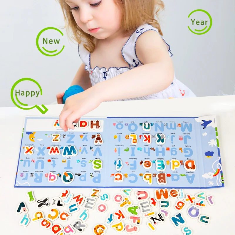Kids English Magnetic Letters Card Toddlers Quiet Book Math Arithmetic Montessori Educational Toys Baby Early Learning Math Toys