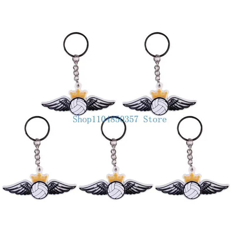 

5asd 5Pcs/set Volleyball Pendant Ball Keychain Volleyball Bag Ornament Keychain Backpack Keychain Car Holder Keychains