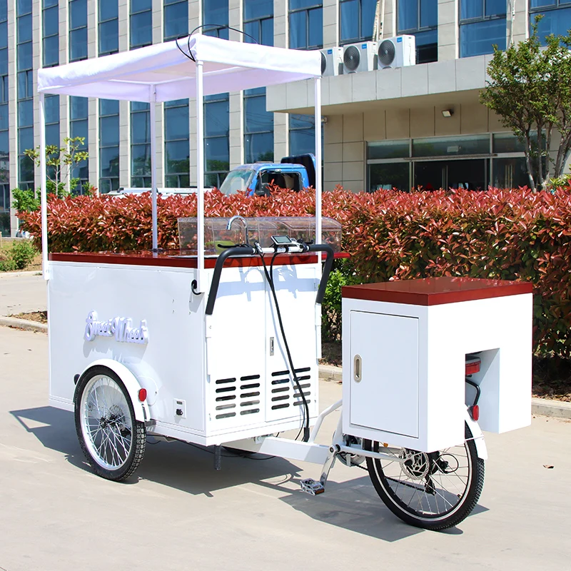 Outdoor Solar Ice Cream Cart Ice Cream Display Cabinet Ice Cream Cart