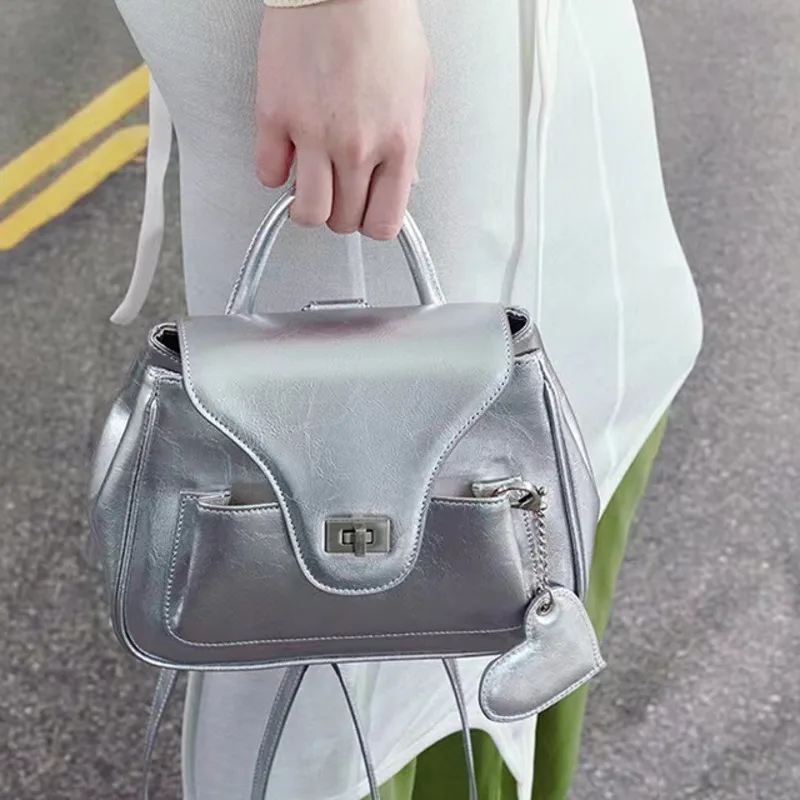 

Women Messenger Casual Leather Bags Handbags Summer New Minimalist Korean Fashion Chain Trendy Mini Purse Sac Main Femme