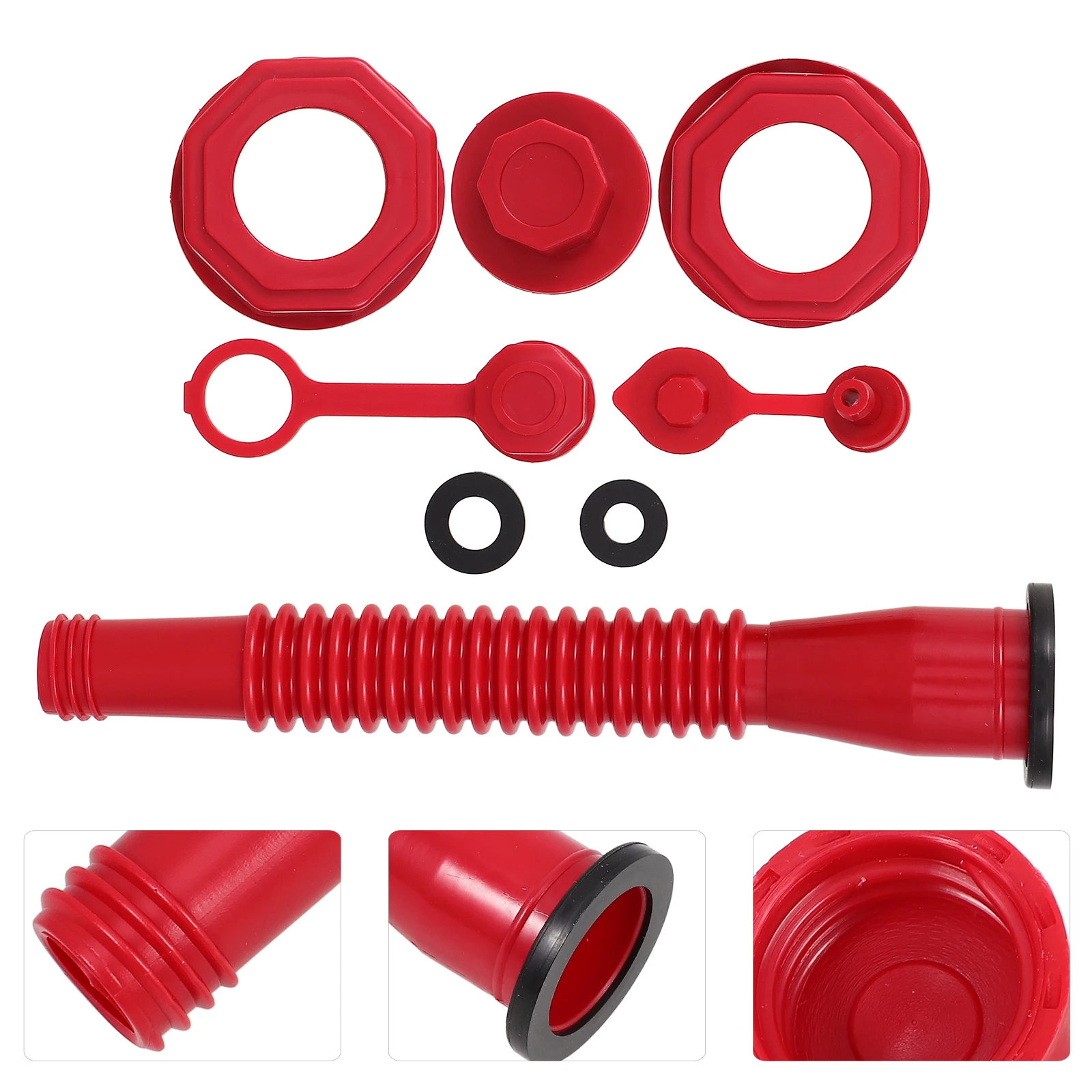 

1 set Gas Spout Replacement Kit Flexible Long Nozzle For Fuel Transfer Smooth Leak Prevention Compact Lightweight Camping