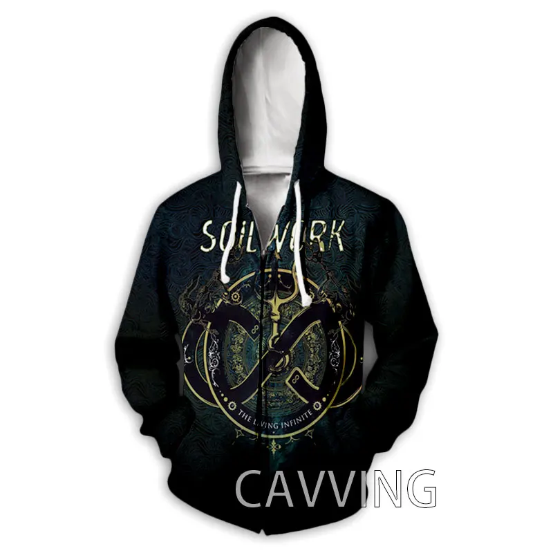 New Fashion 3D Print  SOILWORK Band  Zipper Hoodies Zip Up Hooded Sweatshirts Harajuku Hoodie Hip Hop  Hoodies Sweatshirts