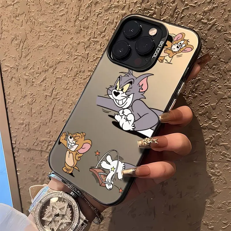 Tom And Jerry Happy Sense Of Fun Phone Case For iPhone 15 14 13 12 11 Pro Max XR XS Max 78Plus Y2K Soft Silicone Cute Back Cover