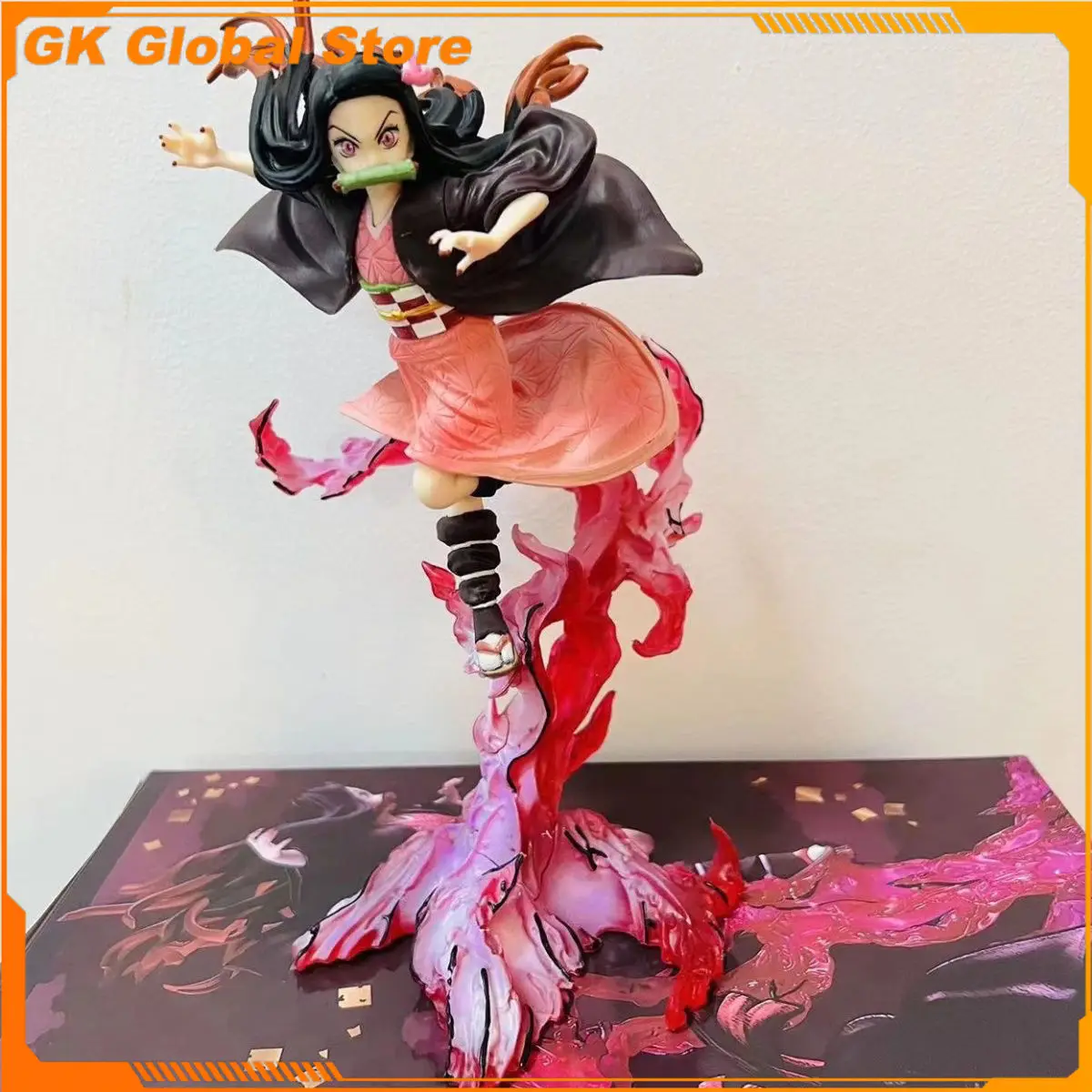 

22cm New Demon Slayer Anime Figure Kamado Nezuko Perimeter PVC Model Statue Desktop Decoration Ornaments Christmas Gifts Toys
