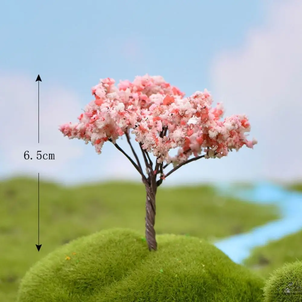 Micro Figurines Plastic Sakura Miniatures Rural Style Vivid Simulation Trees Landscape Model Micro Figurines Micro Landscape