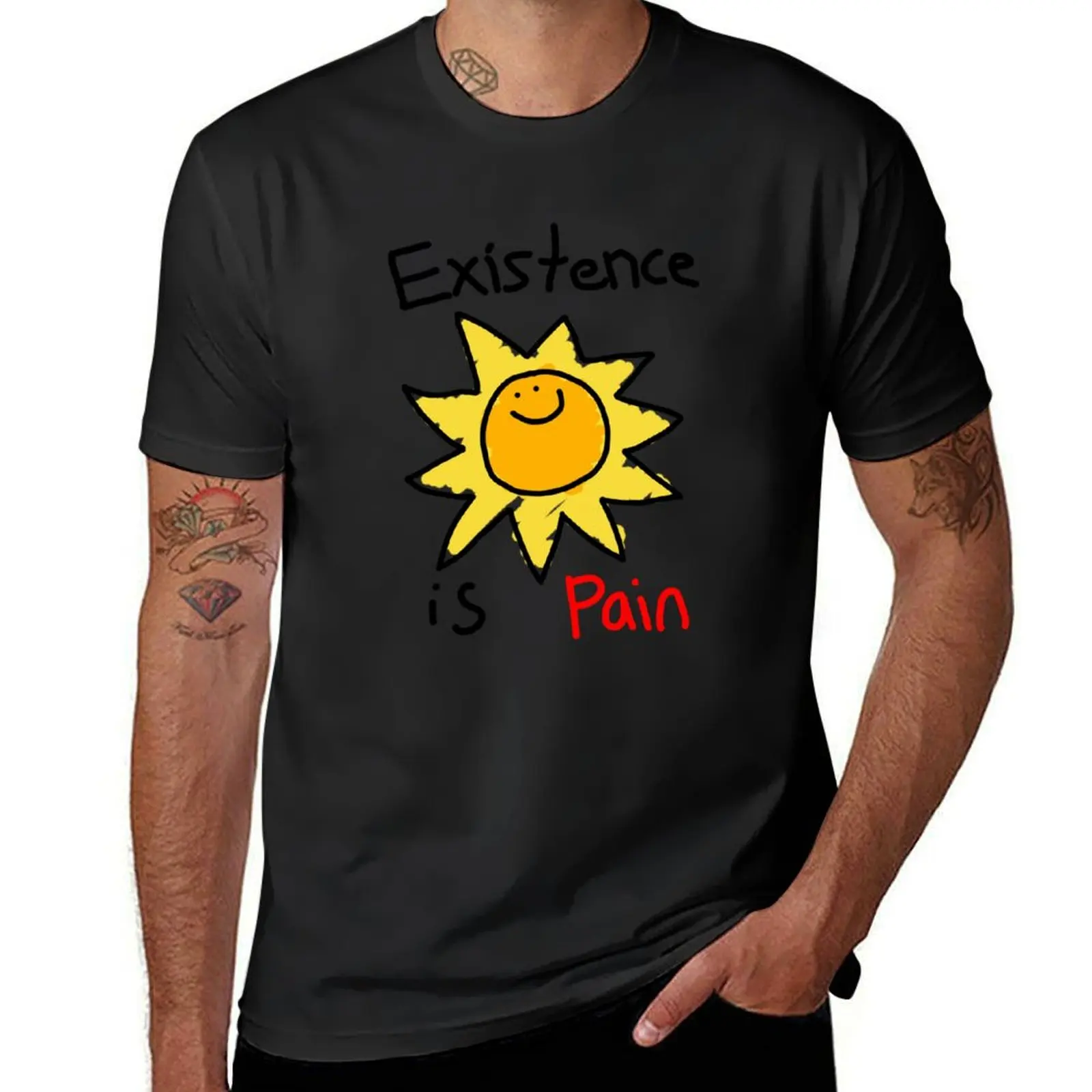 Existence Is Pain T-Shirt blanks tees oversizeds black t shirts for men