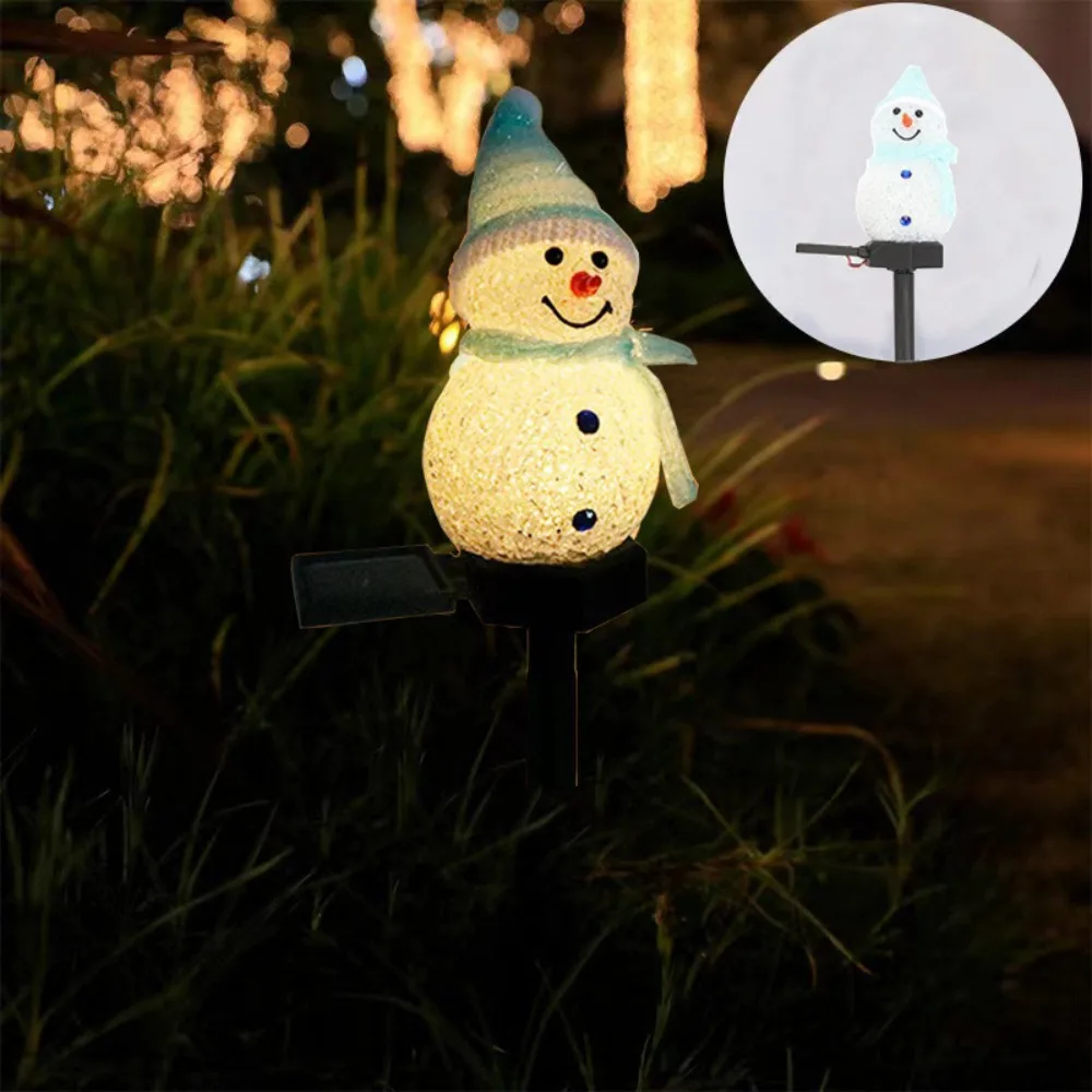

LED Snowman Solar Light Waterproof Automatic Light Sensor Snowman Landscape Lamp Warm White Light Solar Powered