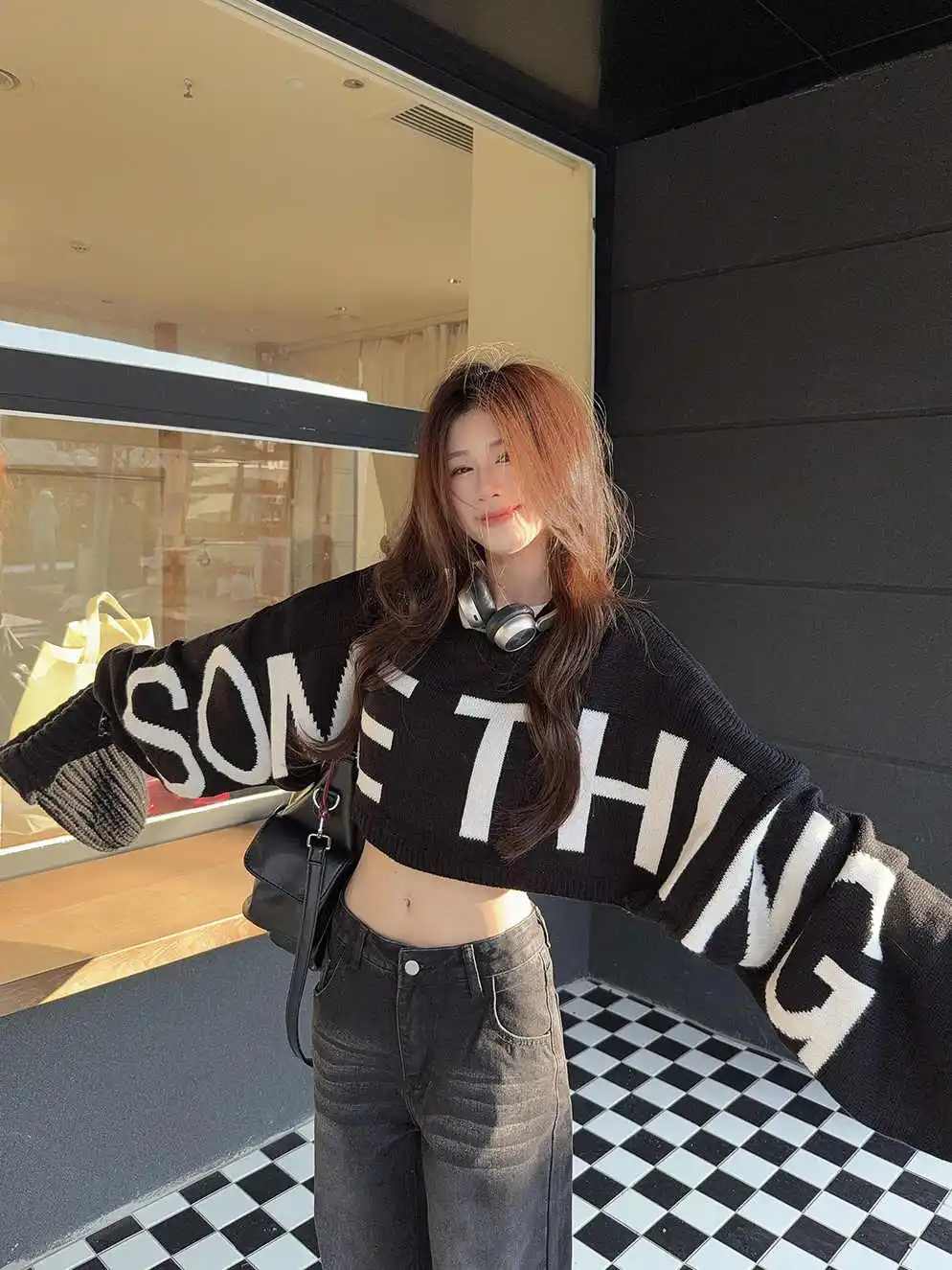 

Pullovers Womens Fur Woolen Korean Hoodie Y2K Spring Long Cheap Jirai Print Colorful Bear Female Gold Hartjes Zip Koisei Japan