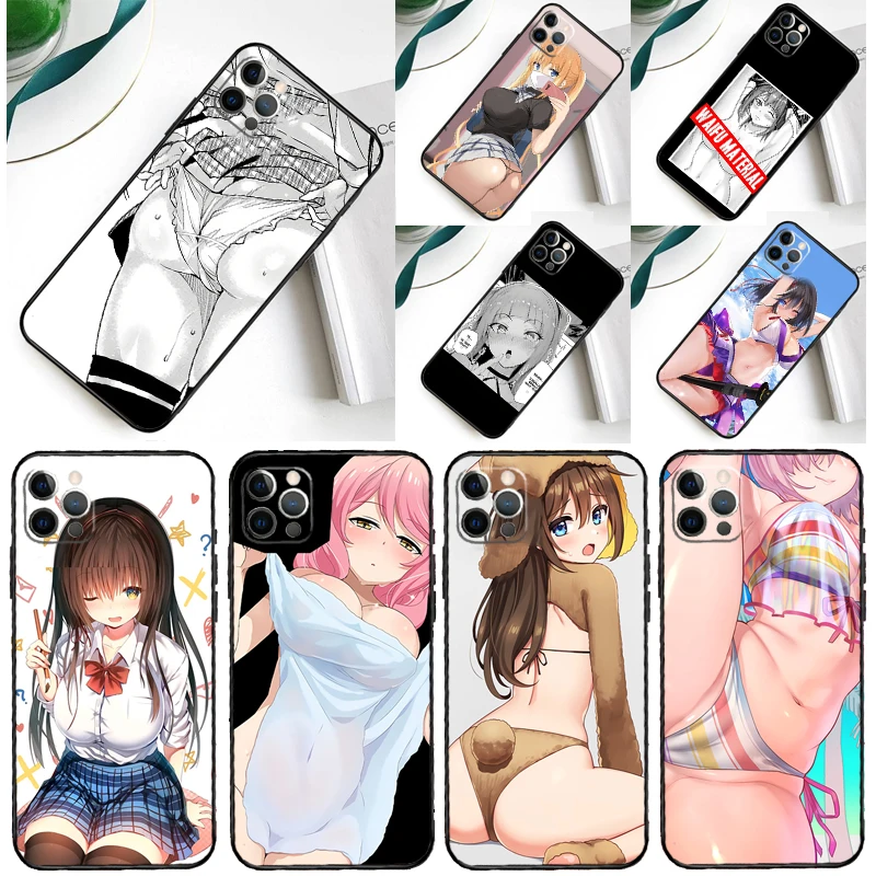 Anime Manga Waifu Senpai Case For iPhone 16 15 11 12 13 14 Pro Max XR X XS Max Plus 12 13 Mini Back Cover Phone Case