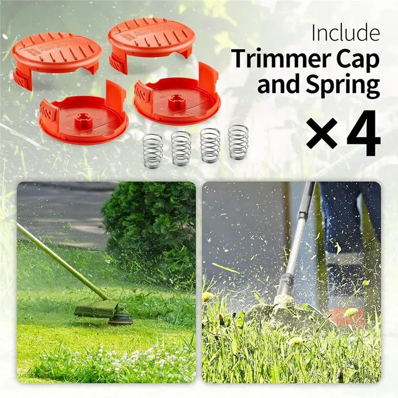 [NEWA64Z!】 Trimmer Line Cap And Spring For BLACK+DECKER (RC100P)