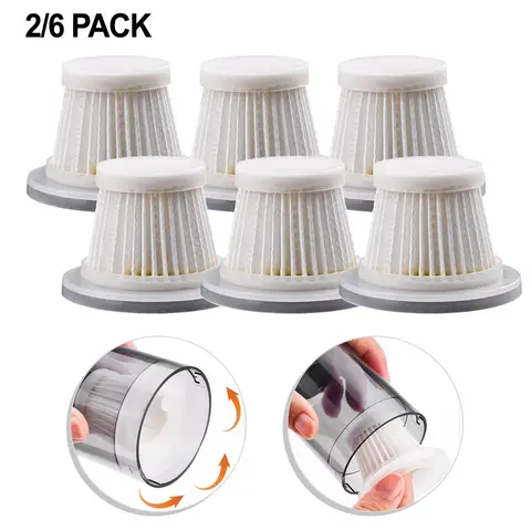 2/6pcs Washable Filter Reusable Washable Filter ST-6638 For Cordless Vacuum Cleaner Parts Sweeper Accessories Replacement