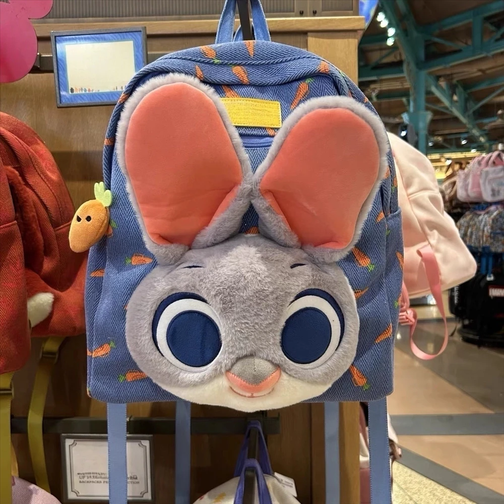 

Cartoon Zootopia Plush Judy Nick Backpack New Ins Style Fashion Casual Daily Travel School Large Capacity Backpack Birthday Gift