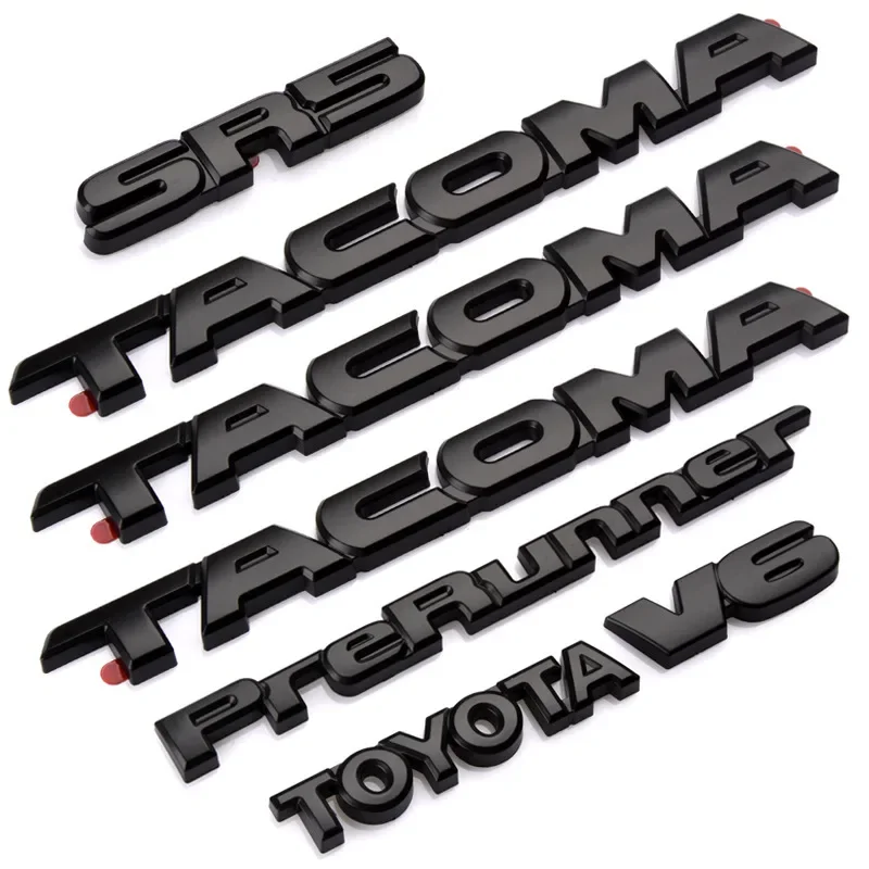 7pcs set For Tacoma V6 SR5 Trunk Car Door For Toyota Tailgate Decal Emblem Sticker Badge covered vehicle label 4X4 lim accessory