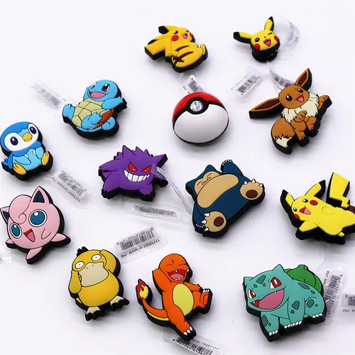 Imagen 2 del producto MINISO 1 Uds Pokemon Pikachu dijes de zapatos para zuecos Pin sandalias hebilla decoraciones PVC zapatos de dibujos animados accesorios para regalos de amigos